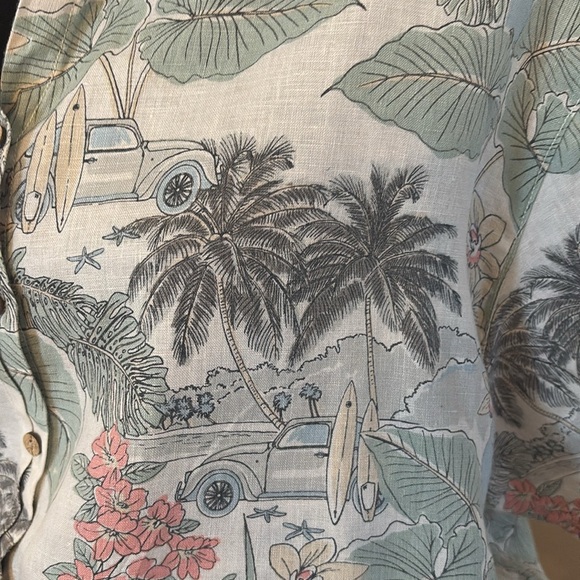 CC California Linen Surfing Print Short and Top Set Size XL - Picture 6 of 11